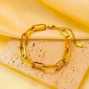 18K GP OVER TITANIUM STEEL BRACELET